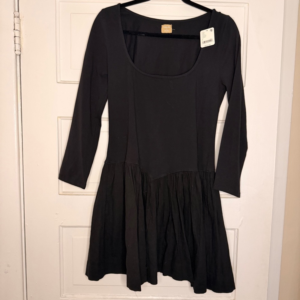 Free People Black Long Sleeve Dress - Picture 3 of 6